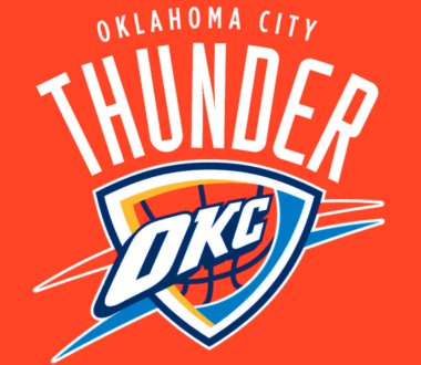 Logotype of Oklahoma City Thunder basketball sports team