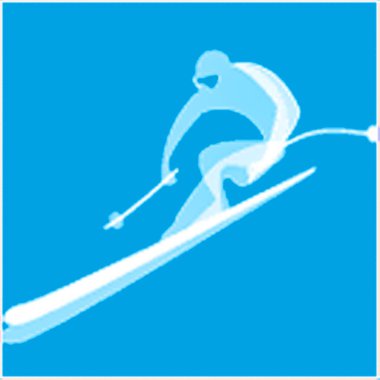 Logotype of Alpine Skiing sport on winter Olympic games