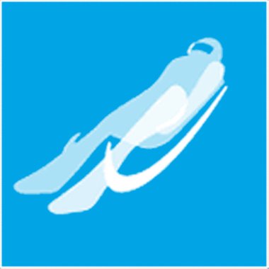 Logotype of Luge sport on winter Olympic games