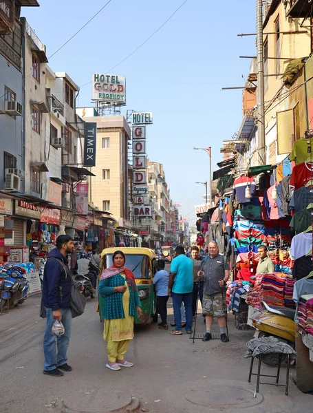 stock image DELHI INDIA - 02 11 2023: A busy street at the Market in Old Delhi.