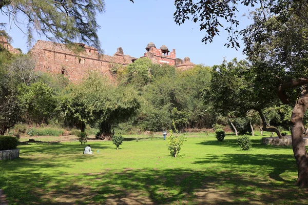 Delhi India 2023 Het Rode Fort Lal Qila Hindoestaans Een — Stockfoto