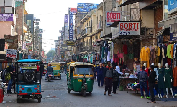 Delhi India 2023 Busy Street Market Old Delhi — Stock Photo, Image