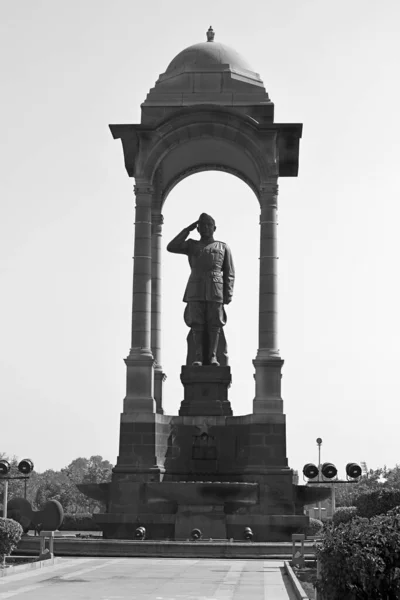 Delhi Dia 2023 Гранітна Статуя Netaji Subhas Chandra Bose Яка — стокове фото