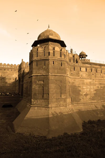 Delhi India 2023 Forte Rosso Forte Storico Nel Quartiere Old — Foto Stock