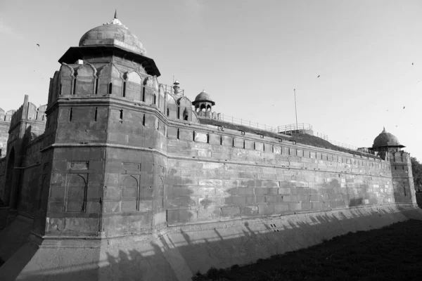 印度德里 2023 红堡是印度德里旧城区的一座历史性要塞 历史上一直是莫卧儿皇帝的主要居住地 沙贾汉皇帝 — 图库照片