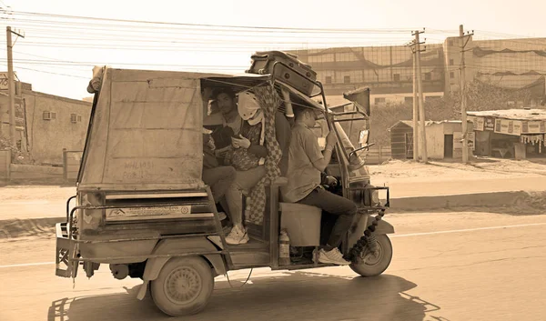 Delhi Indien 2023 Eine Auto Rikscha Ist Eine Motorisierte Version — Stockfoto