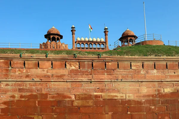 Delhi India 2023 Червоний Форт Історична Фортеця Старому Делійському Районі — стокове фото