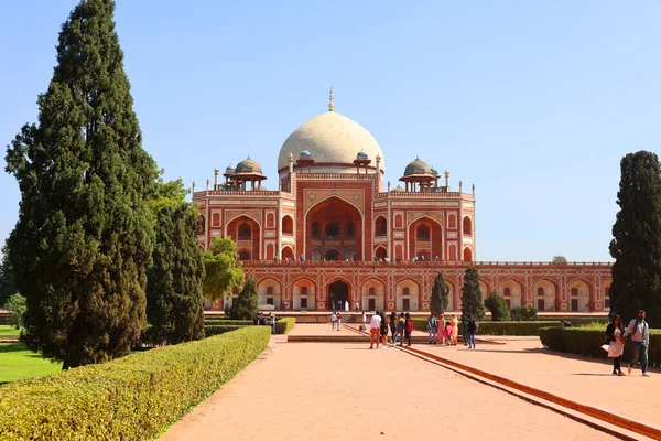 Delhi Indien 2023 Humayuns Grab Ist Das Grab Des Mogulkaisers Stockbild