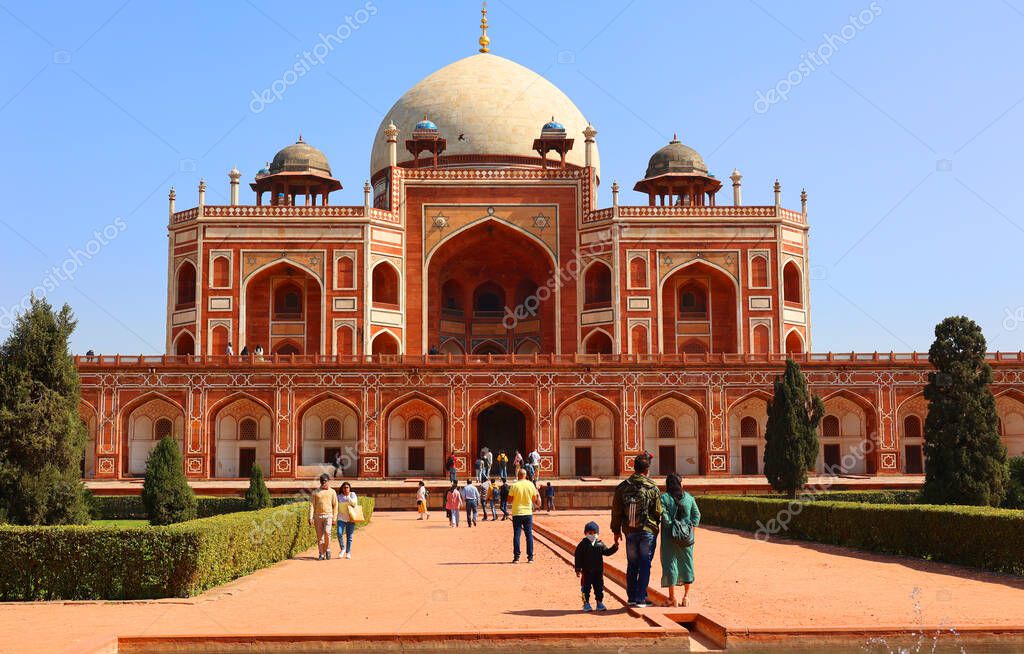 DELHI INDIA 02 11 2023 La tumba de Humayun es la tumba del emperador