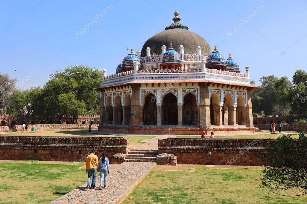 DELHI INDIA 02 11 2023 La tumba de Humayun es la tumba del emperador