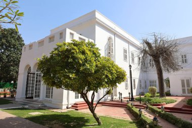 DEWLHI INDIA - 02 11 2023: Gandhi Smriti veya Birla Bhavan Evi Yeni Delhi şehrinde Mahatma Gandhi 'ye adanmış bir müzedir.