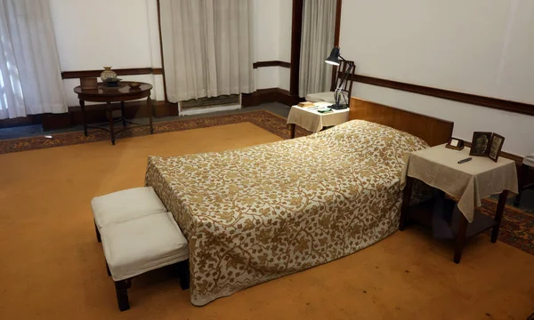 딜레이 India 2023 인디라 침실은 1966 년부터 1977 년까지 그리고 — 스톡 사진