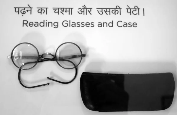 Delhi Indien 2023 Brillen Von Mahatma Gandhi Gandhi Smriti Oder — Stockfoto
