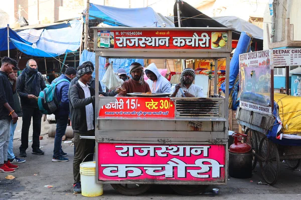 Delhi India 2023 Street Vendor Delhi Selling His Produce — Stock Photo, Image