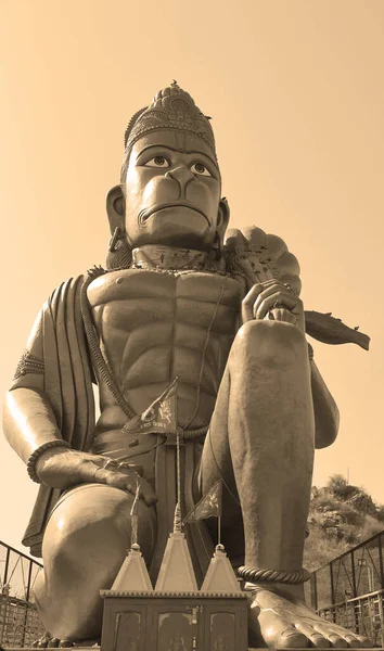 Rural India 2023 Hanuman Hindu Gud Och Gudomlig Vanara Följeslagare — Stockfoto