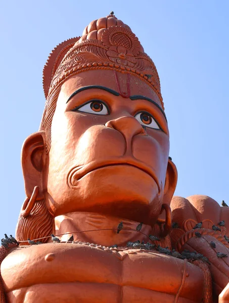 Rural India 2023 Hanuman Hindu Gud Och Gudomlig Vanara Följeslagare — Stockfoto