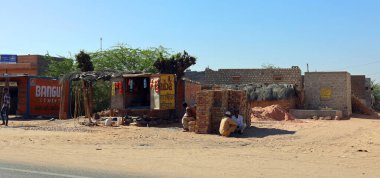 Hindistan 'ın tipik fakir kasabası.
