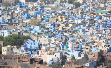 JODHPUR RAJASTHAN INDIA - 02 13 2023: Jodhpur Hindistan 'ın Rajasthan eyaletinin ikinci büyük şehridir. Rajasthan halkı arasında ve Hindistan 'ın her yerinde 