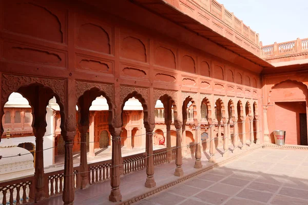 Bikaner Rajasthan India 2023 Detalhes Haveli Uma Moradia Tradicional Mansão — Fotografia de Stock