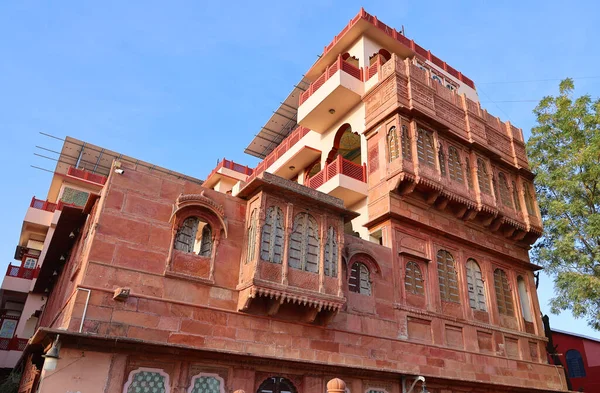 Bikaner India 2023 Haveli是印度次大陆的一座具有历史和建筑意义的传统城镇住宅 庄园式住宅 位于一个城镇或城市 — 图库照片