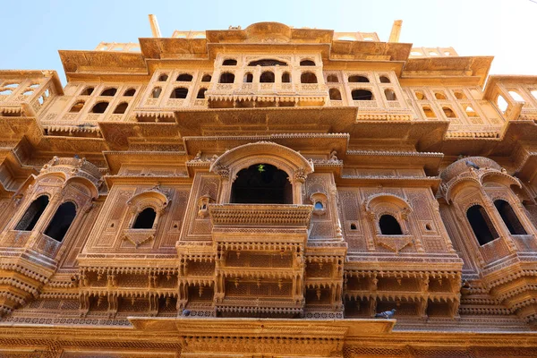 Jaisalmer Rajasthan India 2023 Деталі Гавелі Традиційним Міським Будинком Особняком — стокове фото