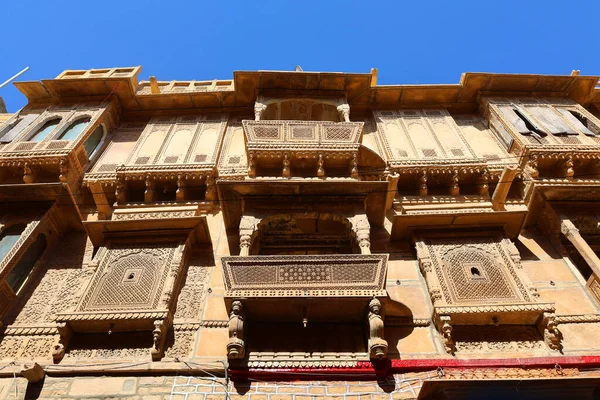 Jaisalmer Rajasthan India 2023 Λεπτομέρειες Για Haveli Είναι Ένα Παραδοσιακό — Φωτογραφία Αρχείου