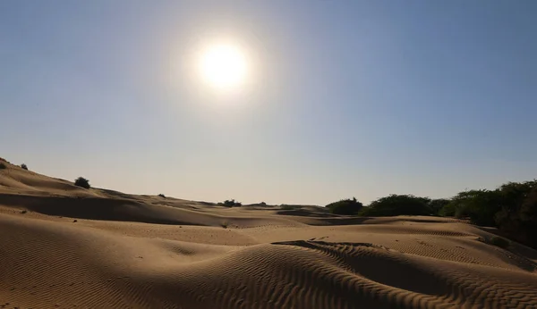 Abend Der Thar Wüste Rajasthan Indien — Stockfoto