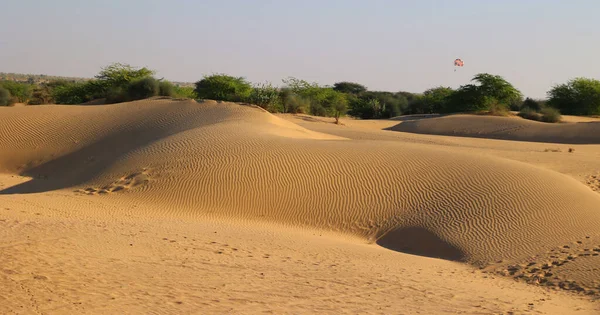 Serata Nel Deserto Thar Rajasthan India — Foto Stock