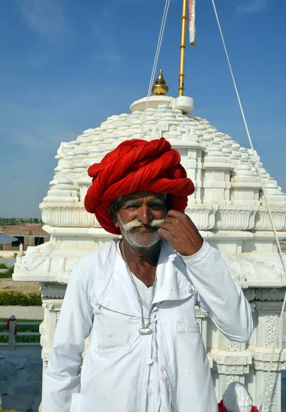 Rural Rajasthan India 2023 Man Jainism นศาสนาท ใหญ บหกของอ นเด — ภาพถ่ายสต็อก