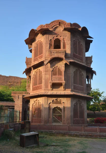 Jodhpur Rajasthan India 2023 Stara Struktura Zewnętrzna Świątyni Hinduskiej Mieście — Zdjęcie stockowe