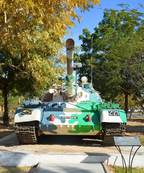 stock image JAISALMER RAJASTHAN INDIA - 02 14 2023: The T-54 and T-55 tanks are a series of Soviet main battle tanks introduced in the years following the Second World War.