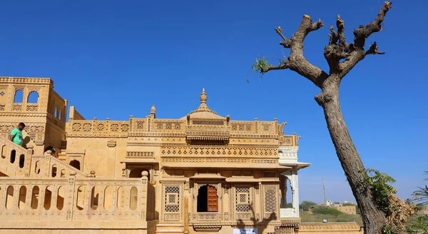 Jaisalmer Rajasthan India 2023 Lodurva Jain Temple Niedaleko Jaisalmer Rajasthan — Zdjęcie stockowe