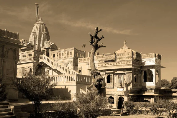 Jisalmer Rajasthan India 2023 拉贾斯坦邦Jaisalmer附近的Lodurva Jain Temple是一座供奉23岁的Tirthankara Parshvanatha的教堂 也是拉贾斯坦邦Jains的一个受欢迎的朝圣者 — 图库照片
