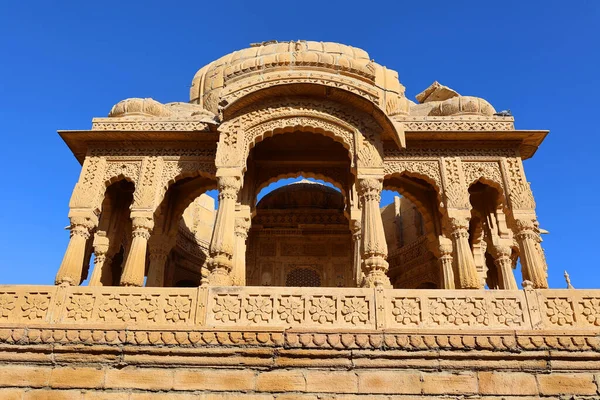 Jaisalmer Rajasthan India 2023 Vyas Chhatri Cenotaphs Itt Legmesésebb Építmények — Stock Fotó