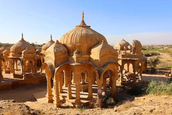 Jaisalmer Rajasthan India 2023 Los Cenotafios Vyas Chhatri Son Las —  Fotos de Stock