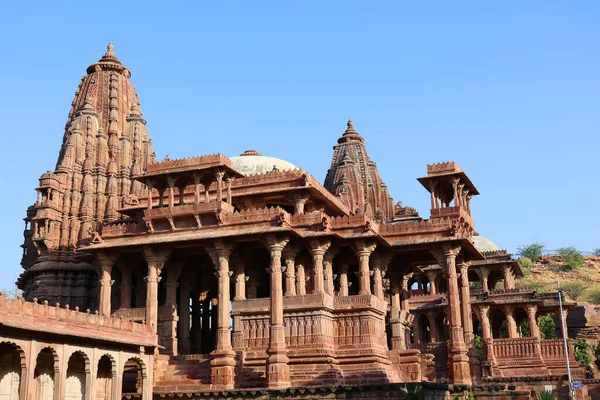 Jodhpur Rajasthan India 2023 Starý Hinduistický Chrám Vnější Struktura Mandore — Stock fotografie
