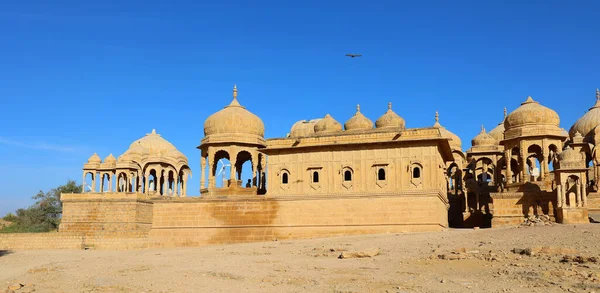 Jaisalmer Rajasthan India 2023 Cenotafy Vyas Chhatri Najbardziej Bajeczne Budowle — Zdjęcie stockowe