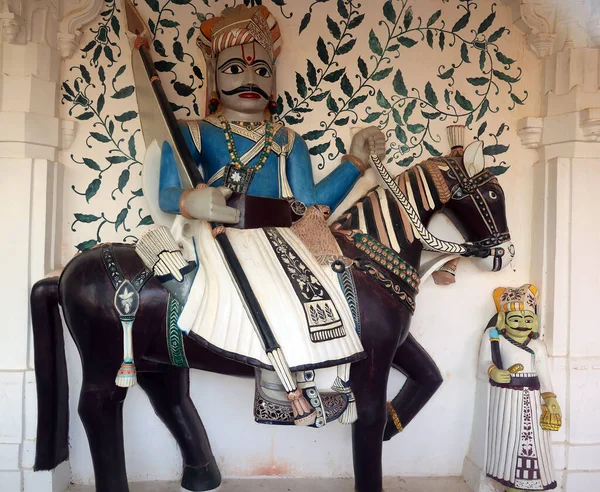 Jodhpur Rajasthan India 2023 Escultura Rupestre Salão Dos Heróis Divindade — Fotografia de Stock