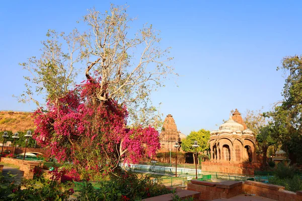 Jodhpur Rajasthan India 2023 Starý Hinduistický Chrám Vnější Struktura Mandore — Stock fotografie