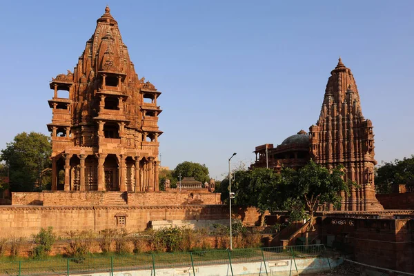 stock image JODHPUR RAJASTHAN INDIA - 02 14 2023: Old Hindu Temple exterior structure at Mandore Garden jodhpur city, Rajasthan, India