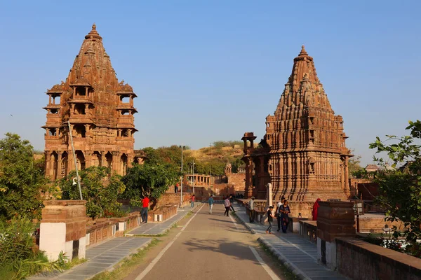 Jodhpur Rajasthan India 2023 Old Hindu Temple Structure Mandore Garden — 图库照片
