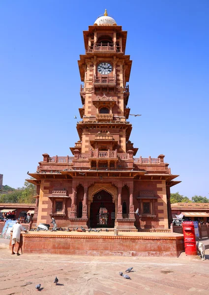 Jodhpur Rajasthan India 2023 Ghanta Ghar Namı Diğer Saat Kulesi — Stok fotoğraf