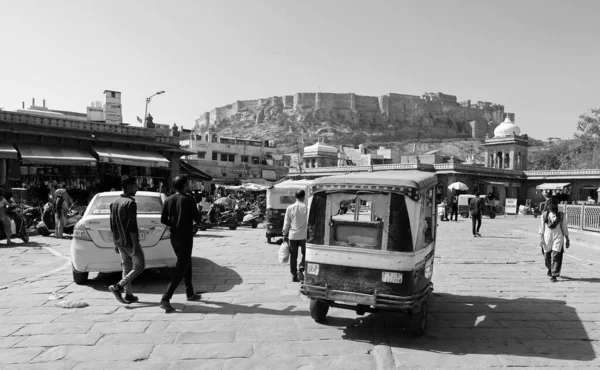 Jodhpur Rajasthan India 2023 Sardar Market Dos Mais Antigos Mercados — Fotografia de Stock