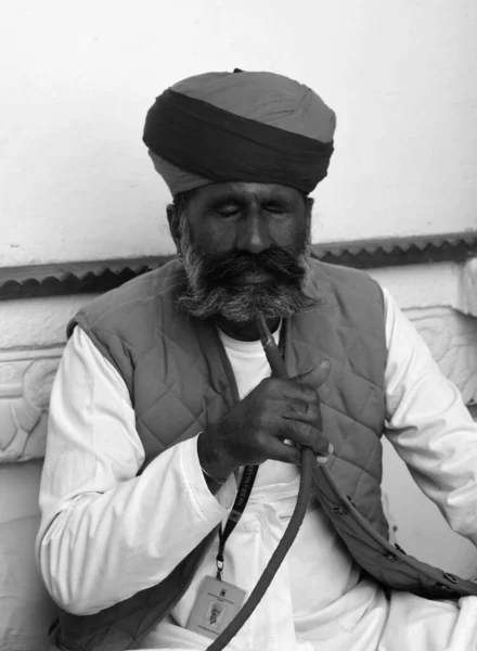 Jodhpur Rajasthan India 2023 Vieux Portrait Non Identifié Pauvre Indien — Photo