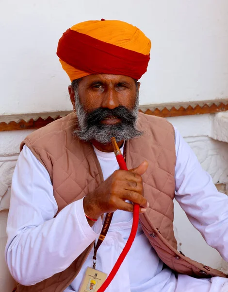 Jodhpur Rajasthan India 2023 Unidentifed Old Senior Indian Poor Man — Stock Photo, Image