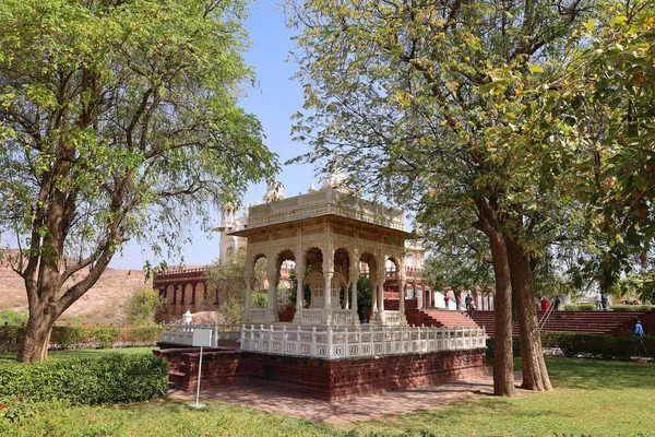 Jodhpur India 2023 Jaswant Thada是位于Jodhpur的一个Cenotaph 它由Jodhpur州的Maharaja Sardar Singh建于1899年 以纪念他的父亲Maharaja Jaswant — 图库照片