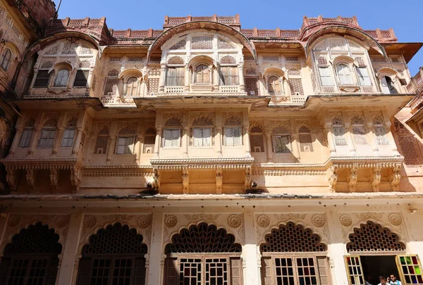 Jodhpur Rajasthan India 2023 Mehrangarh Erőd Távoli Kilátással Kék Városra — Stock Fotó
