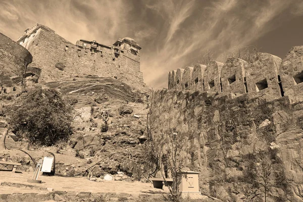 Kukmbhalgarh Rajasthan India 2023 Kumbhal Fort Grote Muur Van India — Stockfoto