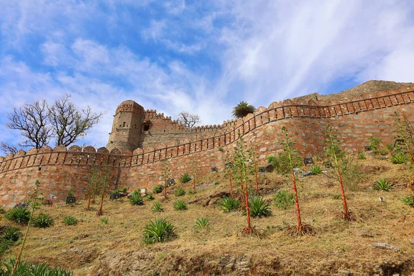Kukmbhalgarh Rajasthan India 2023 Fuerte Kumbhal Gran Muralla India Una — Foto de Stock