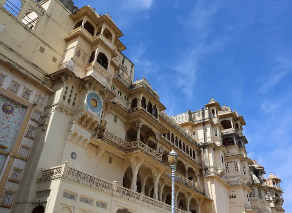 Udaipur Rajasthan India 2023 City Palace Udaipur Complesso Palazzi Situato — Foto Stock